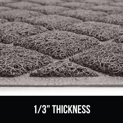 GORILLA GRIP Cat Litter Box Mat, Water Resistant, US Designed Kitty Litter Trapping Mats, Easy to Clean, Scatter Control, Less Mess and Clean Floors, Kitten Supplies for Indoor Cats, 24x17 Gray
