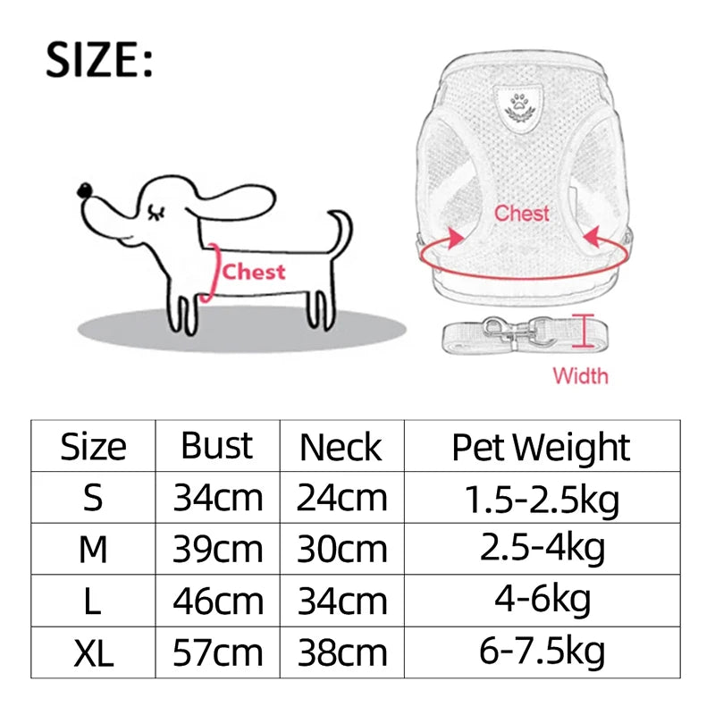 PawsEase™ Adjustable Mesh Harness
