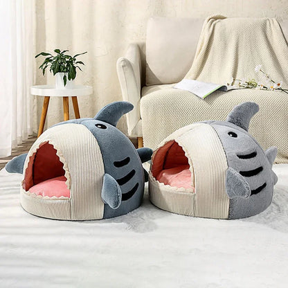 SharkSnuggle™ – Cozy Plush Pet Bed for Ultimate Comfort