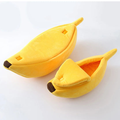 Banana Snuggle Pod™ — The Cozy, Whimsical Bed for Cats & Small Dogs