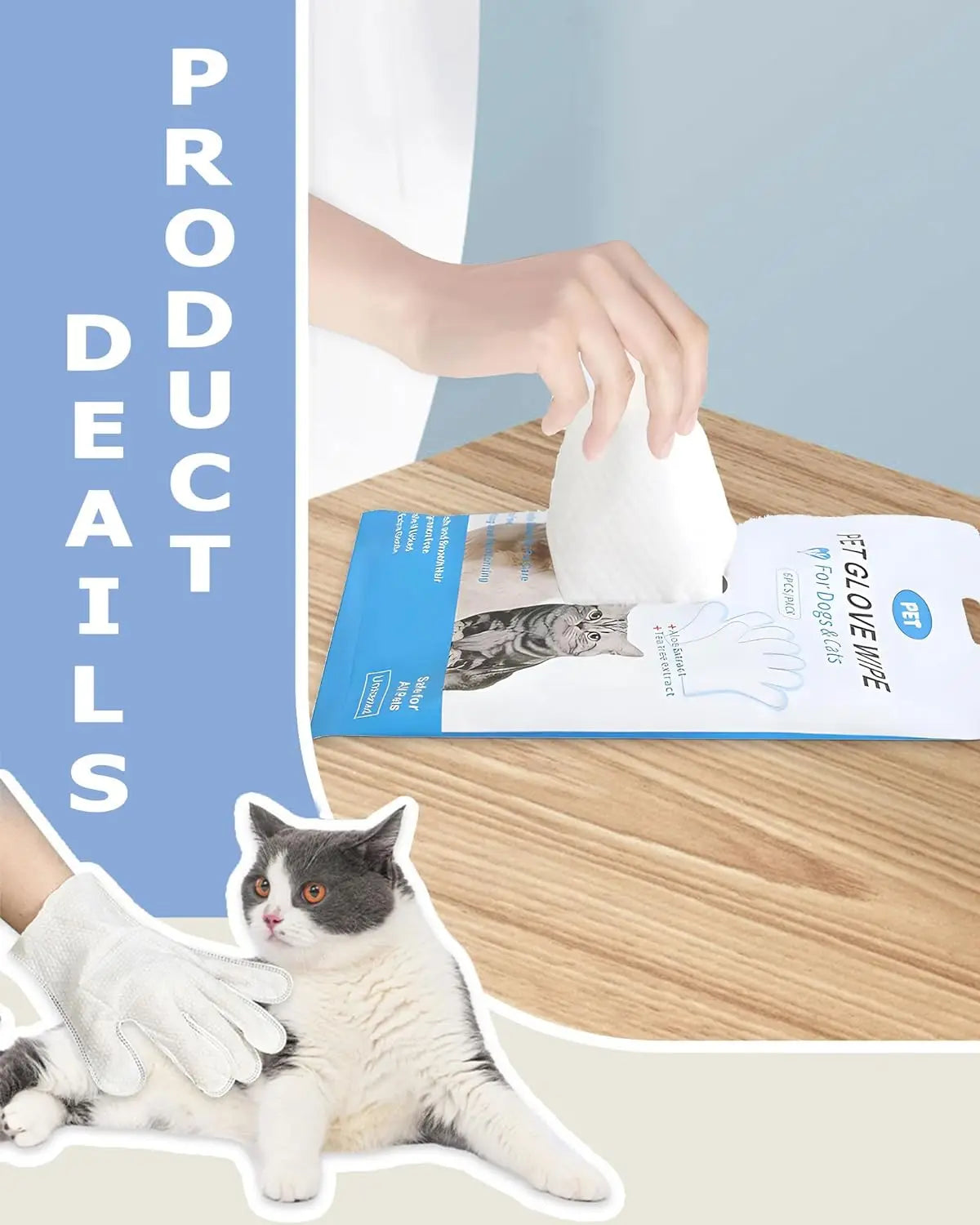CleanPaws™ PET GLOVE WIPE