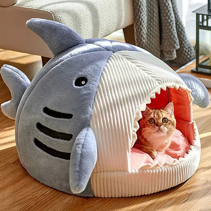 SharkSnuggle™ – Cozy Plush Pet Bed for Ultimate Comfort