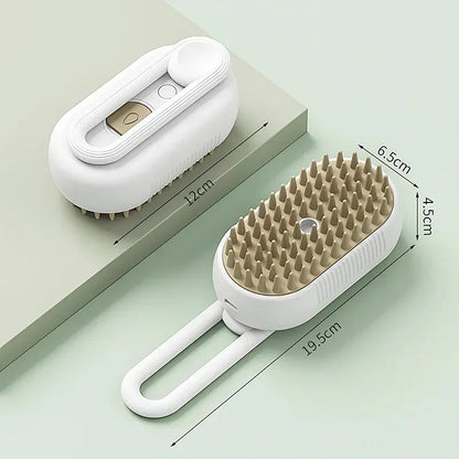 FreshFur™ Steam Comb – 3-in-1 Grooming Brush for Pets