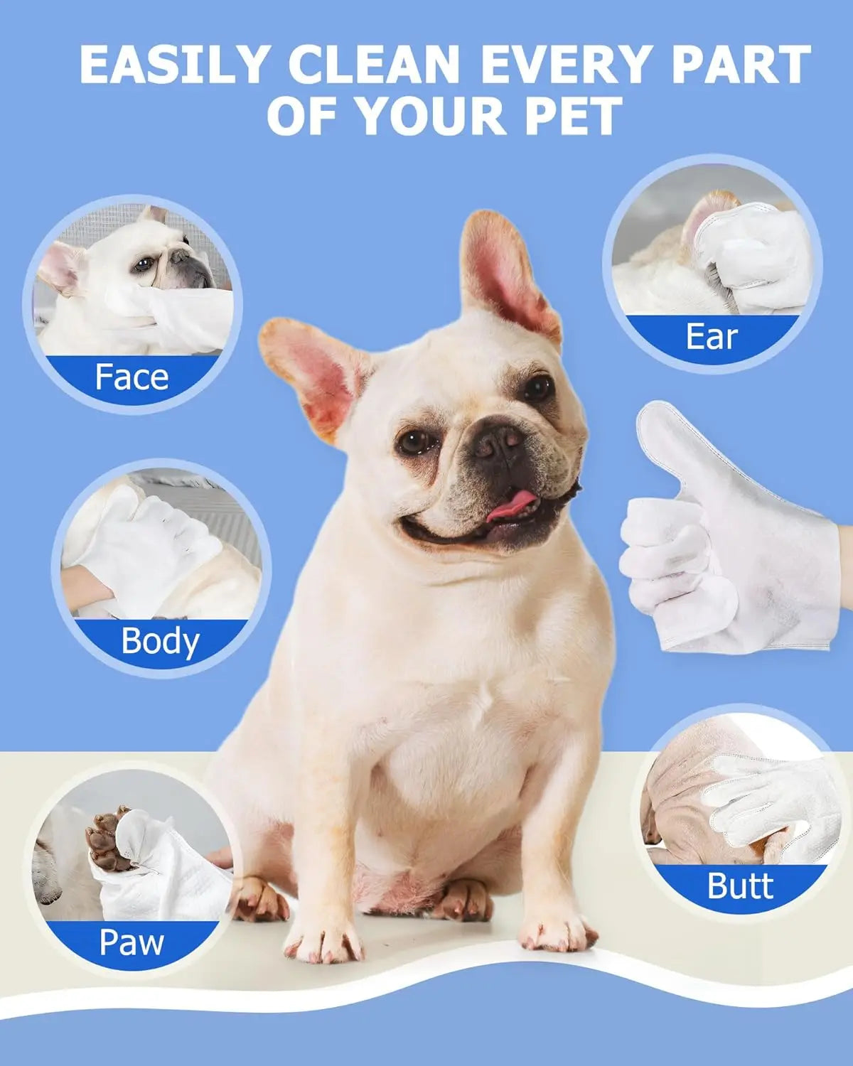 CleanPaws™ PET GLOVE WIPE