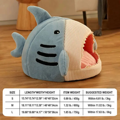 SharkSnuggle™ – Cozy Plush Pet Bed for Ultimate Comfort