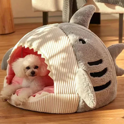 SharkSnuggle™ – Cozy Plush Pet Bed for Ultimate Comfort
