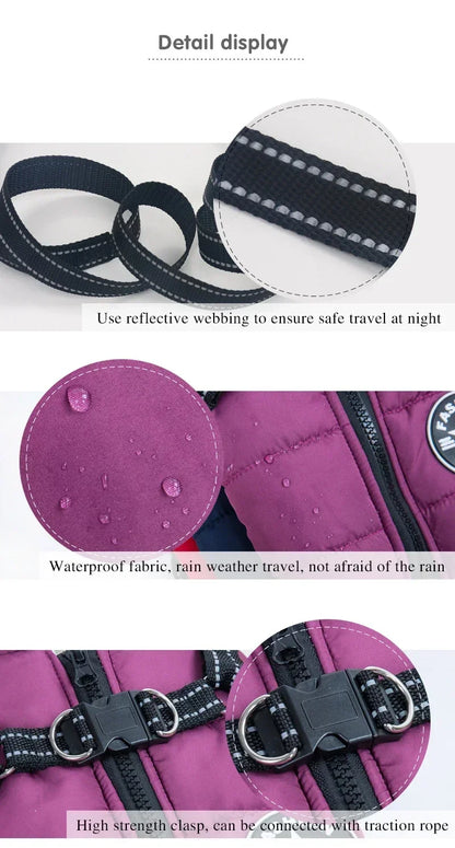 CozyTrek™ Waterproof Dog Jacket & Harness
