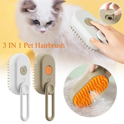 FreshFur™ Steam Comb – 3-in-1 Grooming Brush for Pets