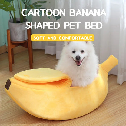 Banana Snuggle Pod™ — The Cozy, Whimsical Bed for Cats & Small Dogs