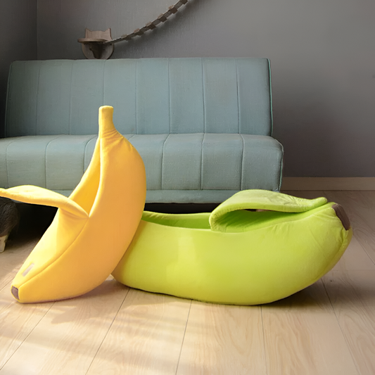 Banana Snuggle Pod™ — The Cozy, Whimsical Bed for Cats & Small Dogs
